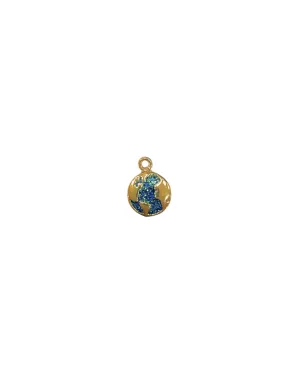 Sparkling Blue Globe Charm