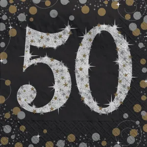 Sparkling Celebration "50" Luncheon Napkins | 16 ct