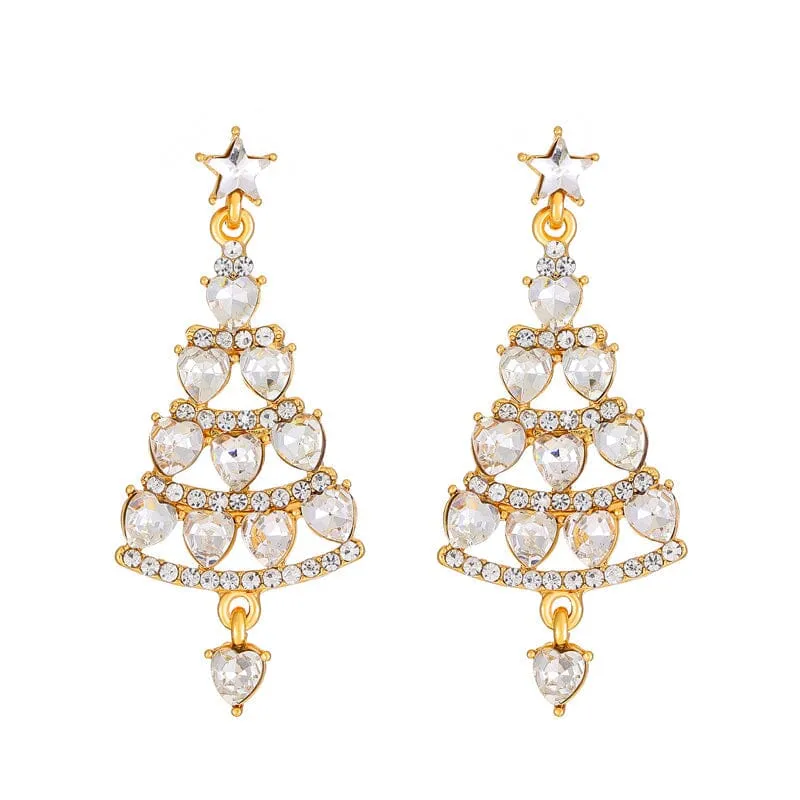 Sparkling Christmas Tree Earrings