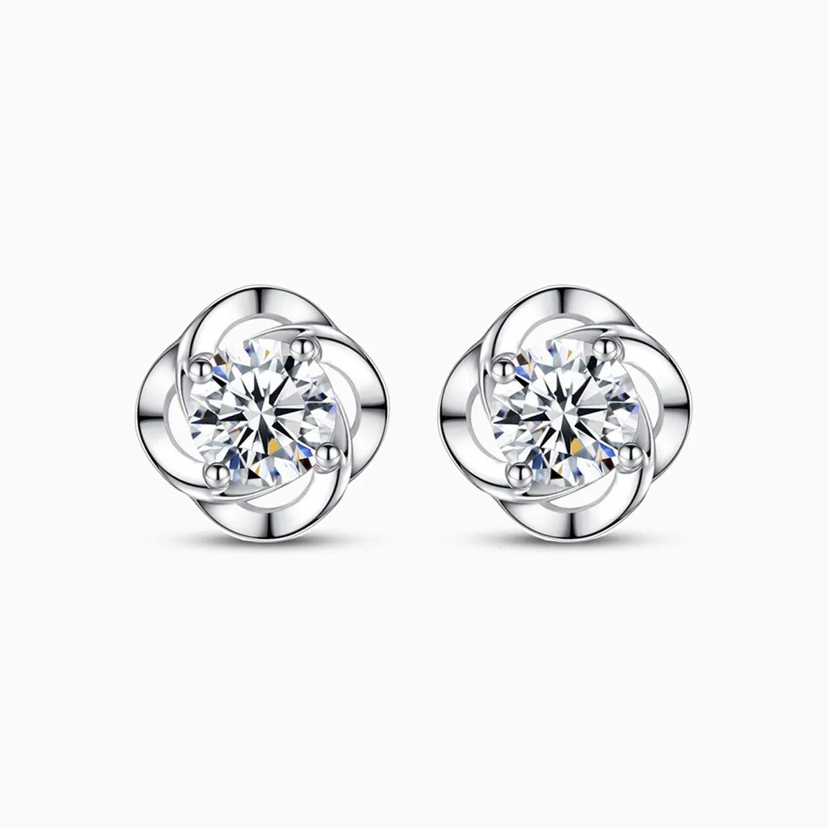 Sparkling Flower Stud Earrings