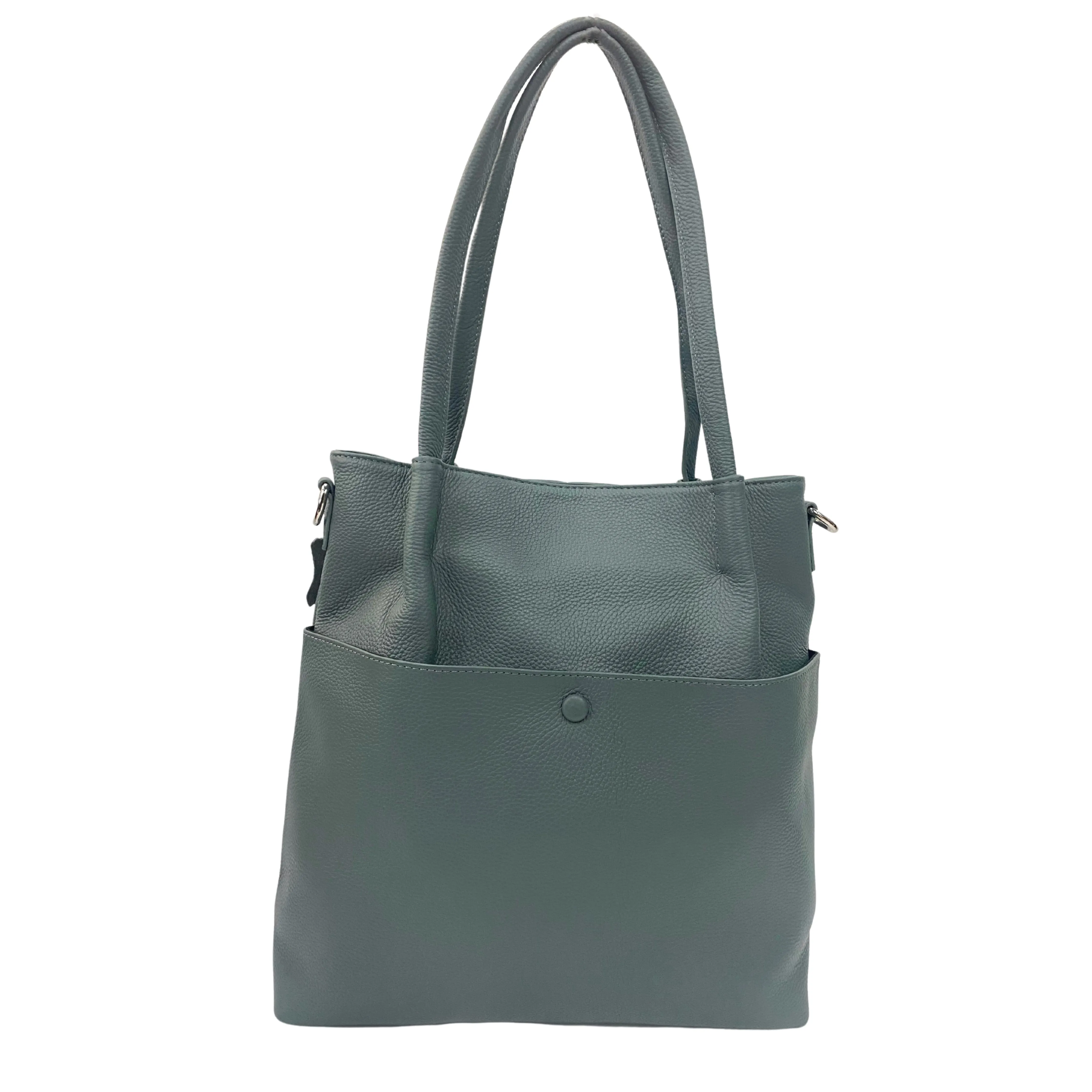 Stylish Leather Bucket Bag with Strap - Multiple Colors