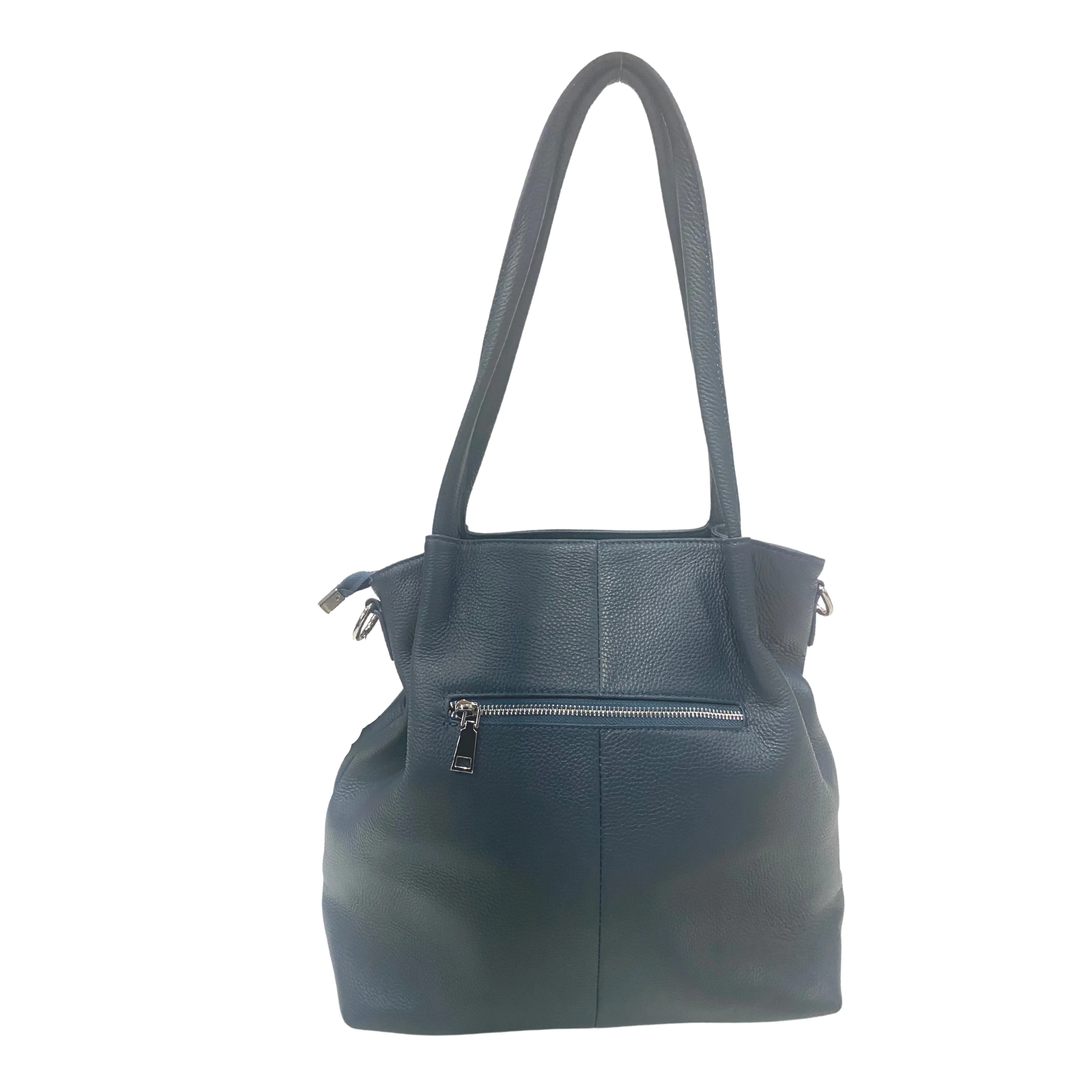 Stylish Leather Bucket Bag with Strap - Multiple Colors