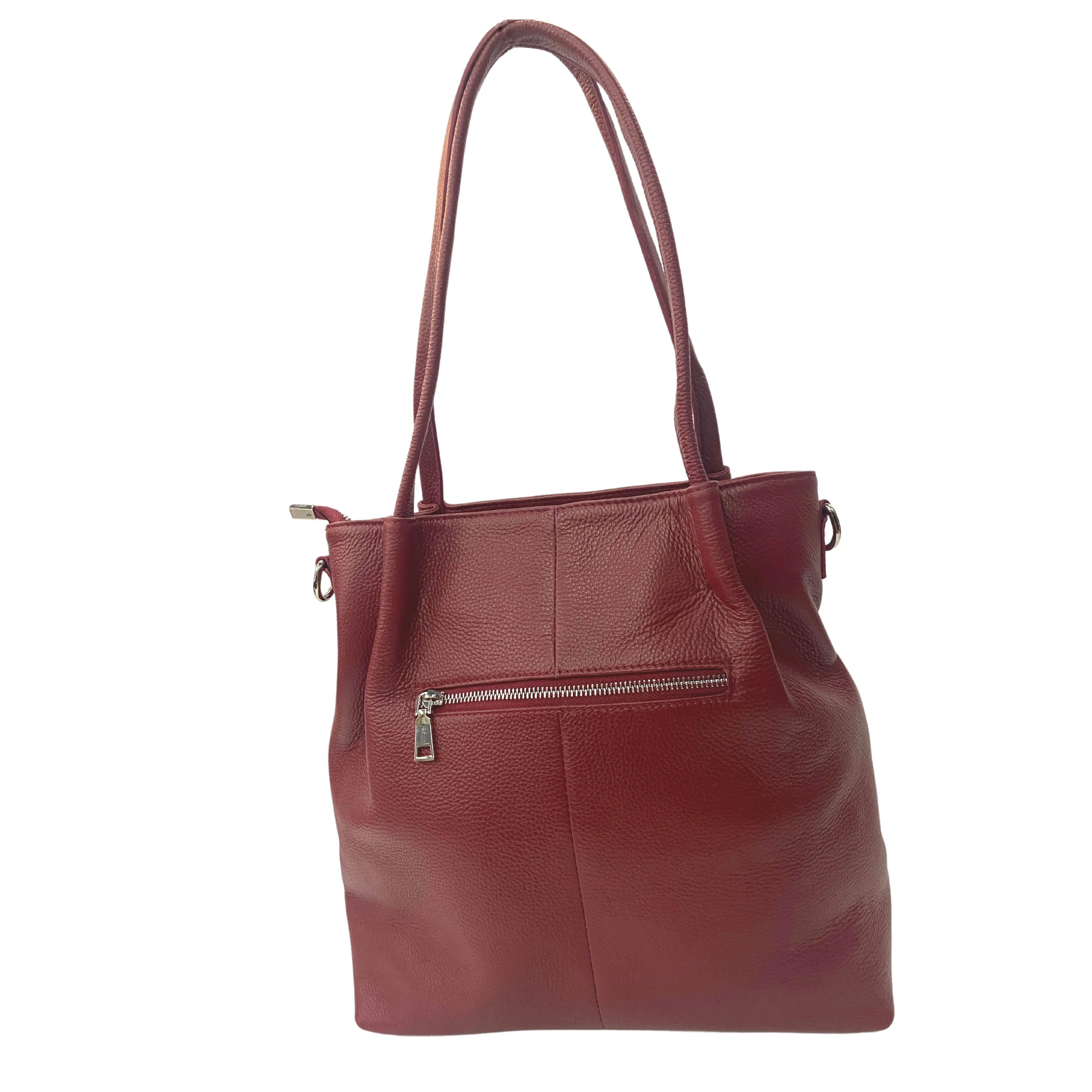 Stylish Leather Bucket Bag with Strap - Multiple Colors