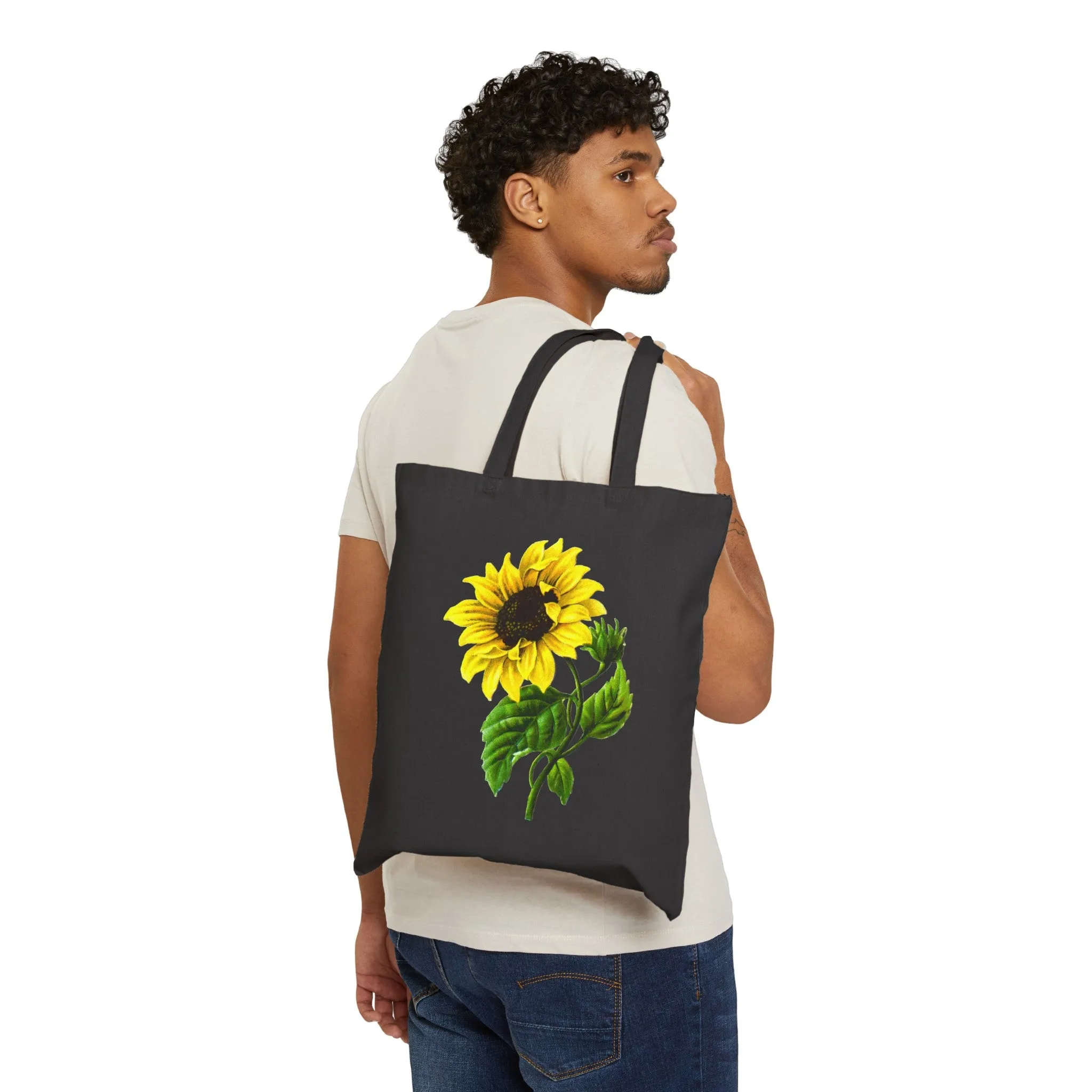 Sunflower Cotton Canvas Tote Bag