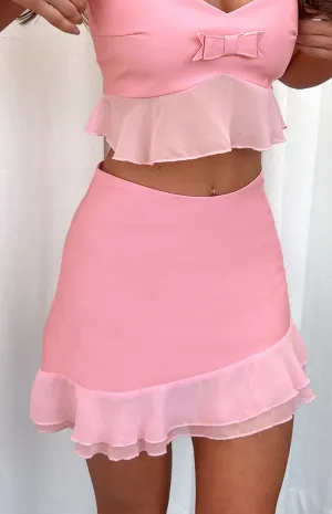 Sweetest Pink Mini Skirt