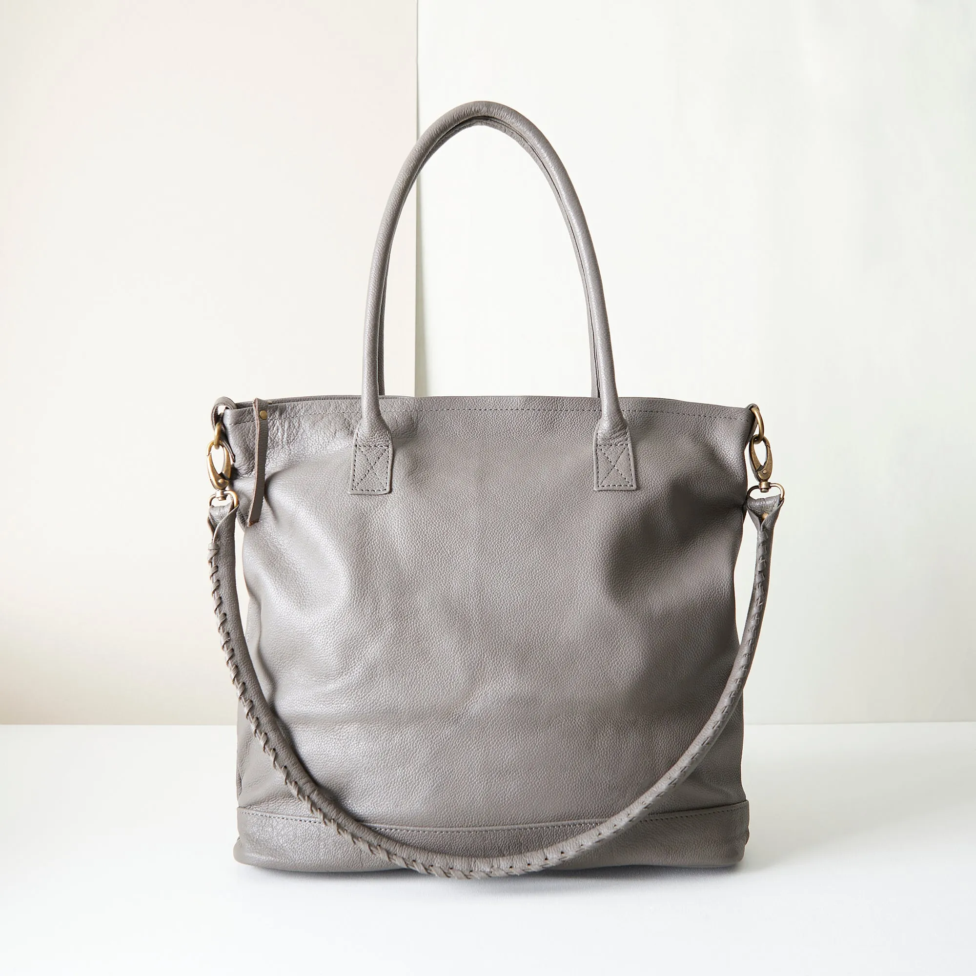 TARA Classic Leather Handbag Detachable Strap