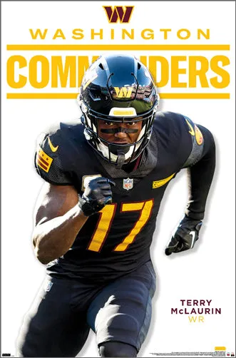 Terry McLaurin "Superstar" Washington Commanders Official NFL Football Wall Poster - Costacos 2024