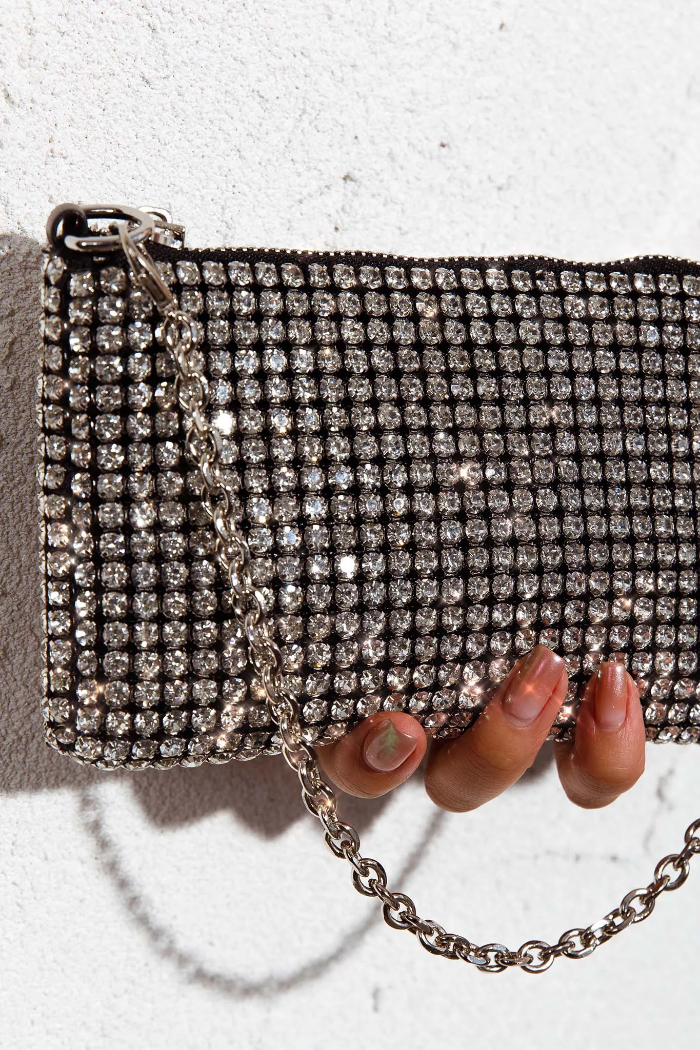 Tilly Crystal Mini Bag Silver