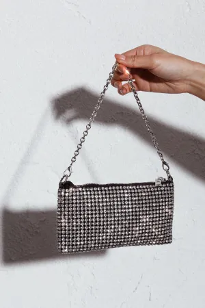 Tilly Crystal Mini Bag Silver