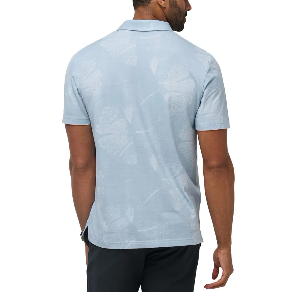 Travis Mathew Featherweight Mist Golf Shirt - Heather Dusty Blue