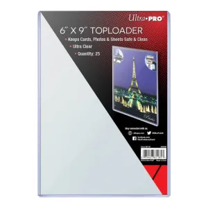 ULTRA PRO 6" X 9" Toploader 25ct