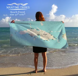 USVI modern Wave Quick Dry Towel