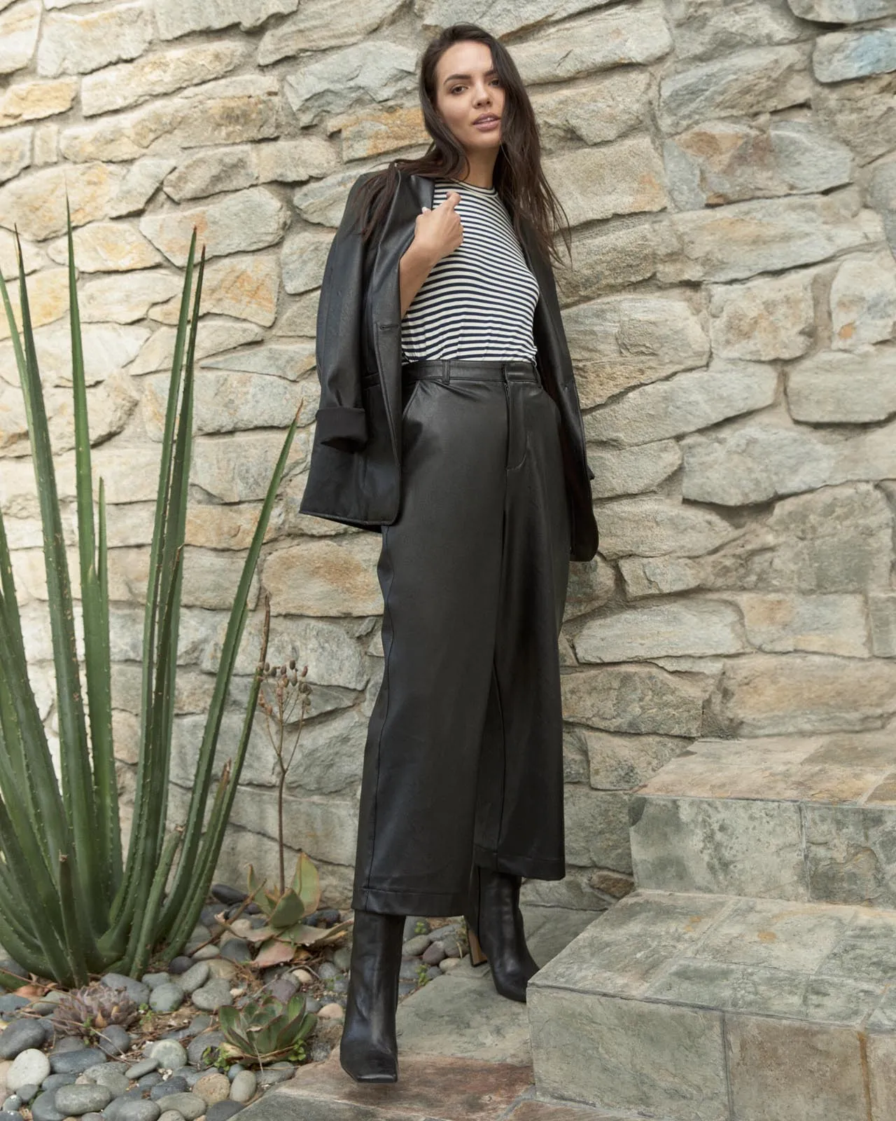 Vegan Leather Ankle Trouser