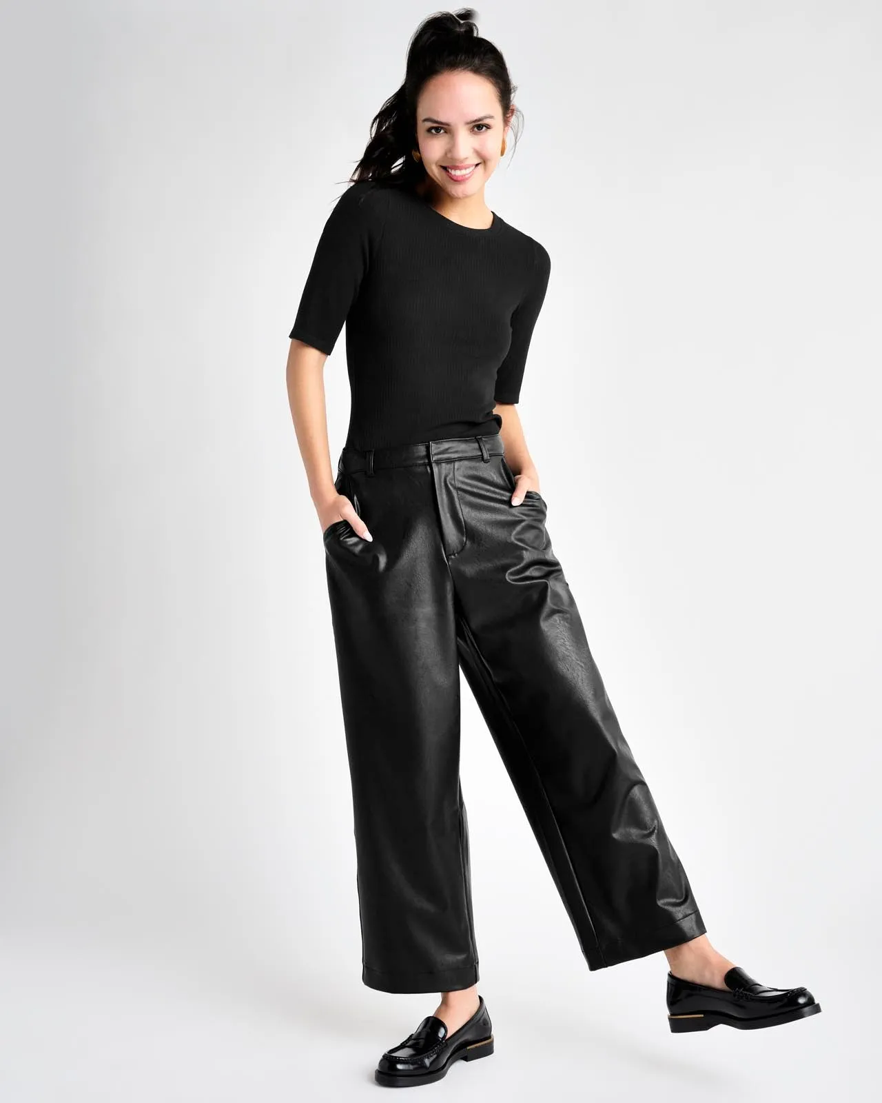 Vegan Leather Ankle Trouser