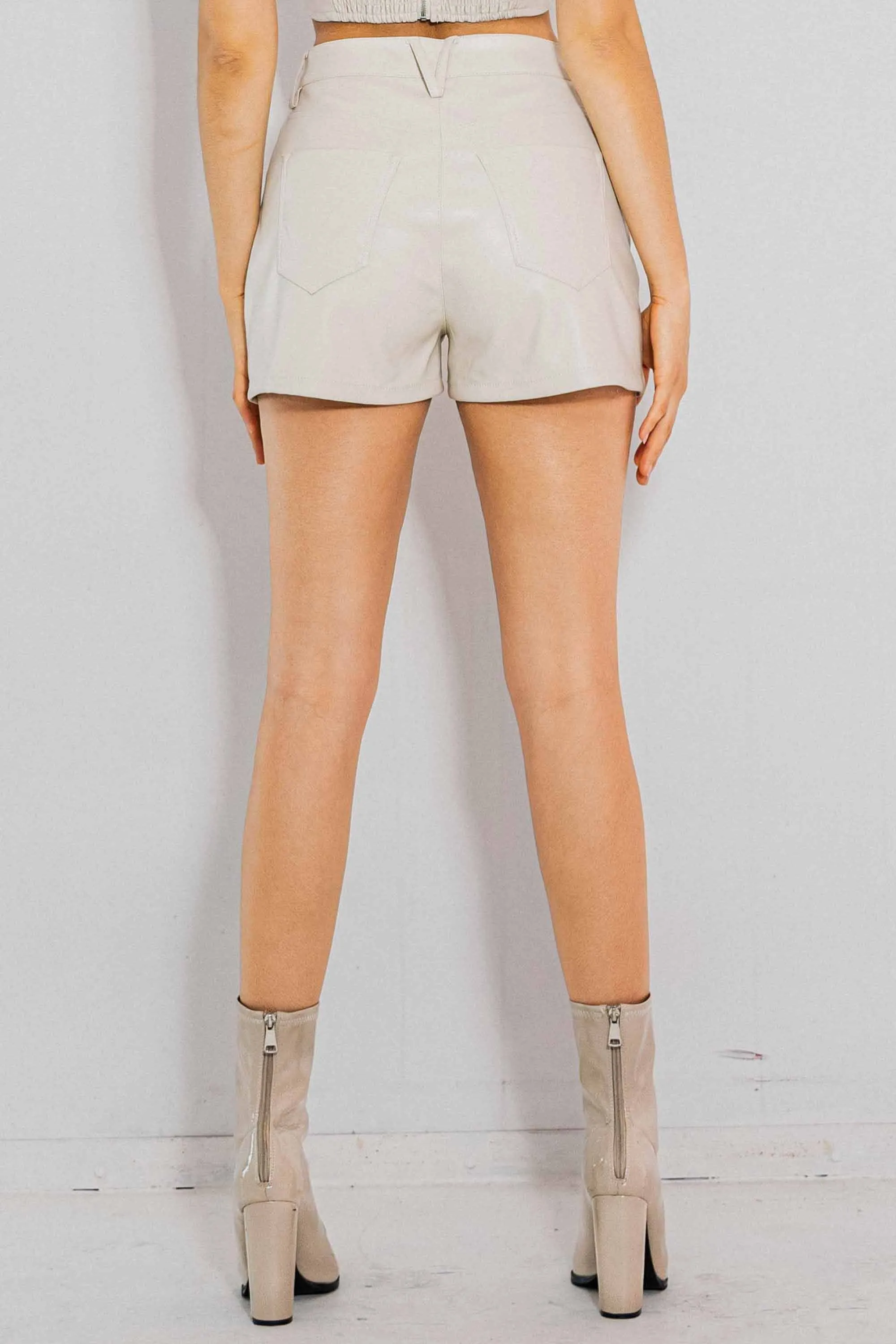 Vegan Leather Essential Shorts