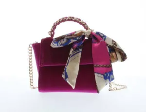 Velvet Purse With Scarf