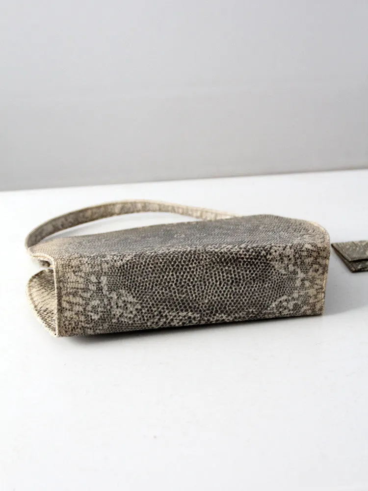 vintage monitor lizard skin handbag