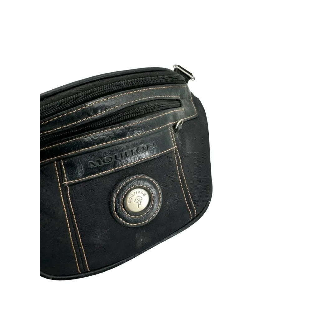 Vintage Mouflon Canvas Leather Waist Belt Bag