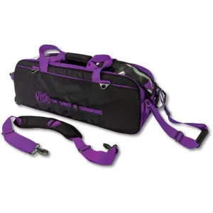 Vise 3 Ball Clear Top Tote Black/Purple Bowling Bag