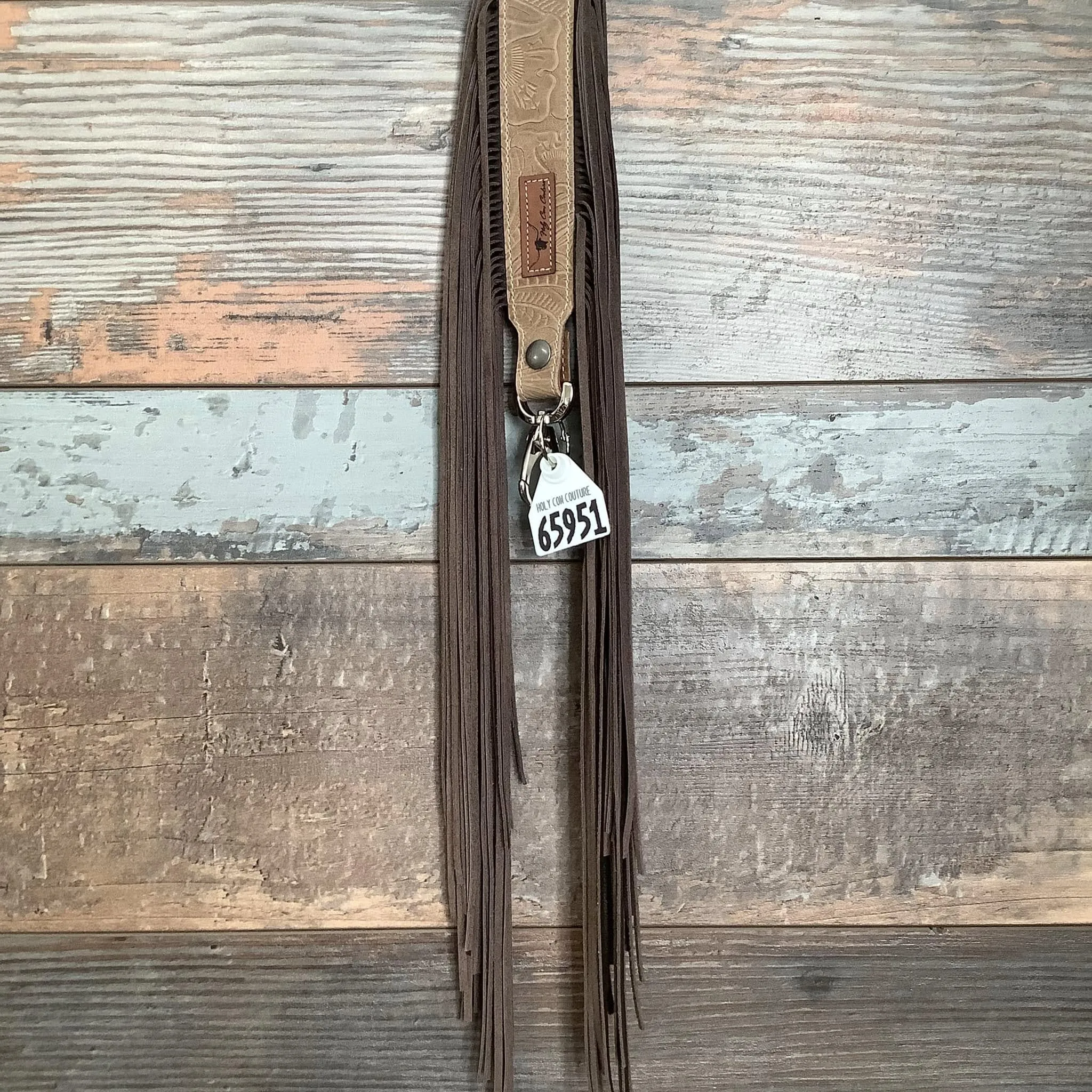 Western Mini Leather Fringe Strap 48" #65951