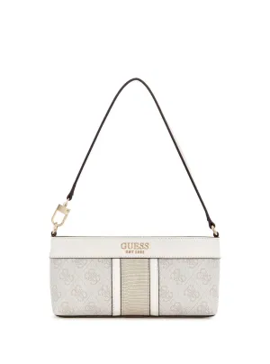 White Logo Cristiana Mini Shoulder Bag