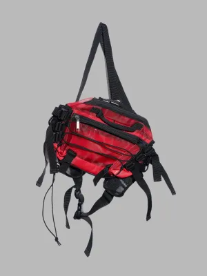 Yoichi Nagasawa 1990s red nylon mesh backpack waist bag