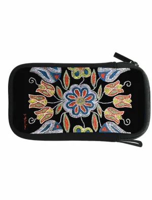 Zippered Accessories Case "Silver Threads" Artwork by Métis Artist, Deb Malcom